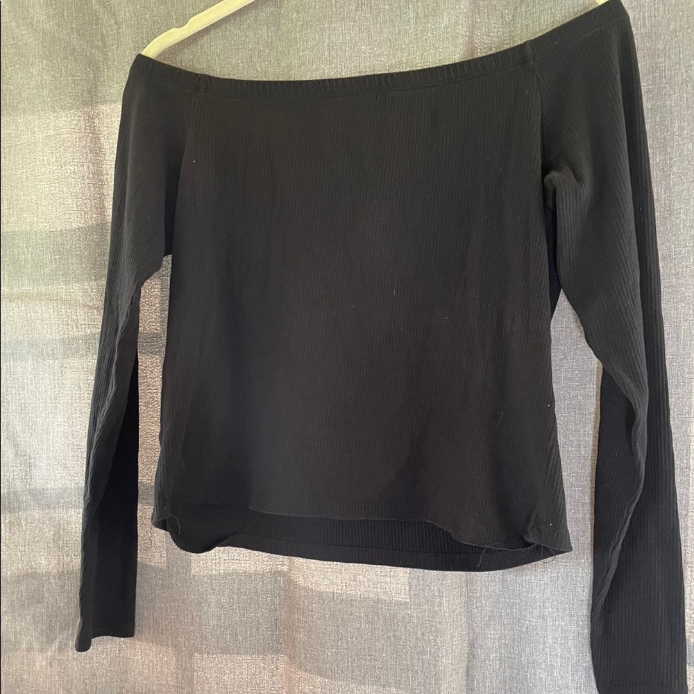 Off the shoulder. H&M long sleeve shirt.